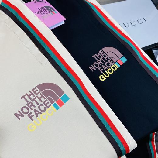 北面the north face 联名】2021新款古驰北面联名侧面织带情侣款长裤