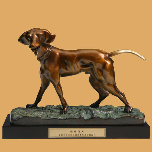 宇达青铜全铜摆件《铜雕猎犬》仿复制国礼 家居 装饰 工艺礼品 摆件 商品图0