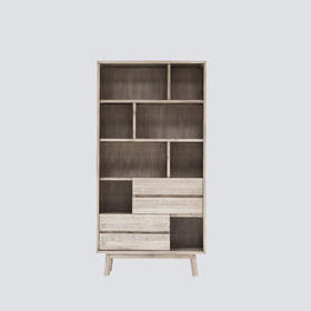 NS家居nsfurniture客厅进口实木玻璃书柜/橱柜/展示柜NSCB-MAD L02-100