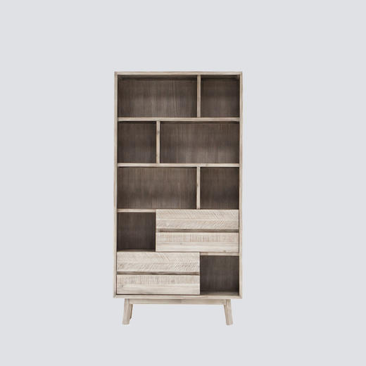 NS家居nsfurniture客厅进口实木玻璃书柜/橱柜/展示柜NSCB-MAD L02-100 商品图0