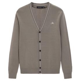 B1EAB3101太平鸟男装2021秋季新款V领刺绣开衫外套休闲毛衣针织衫