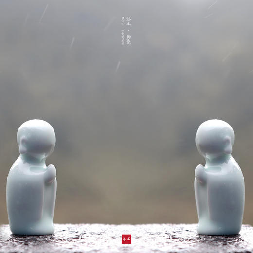 原创“禅意小法师”陶瓷修心礼物摆件【下单赠价值29.9元炫彩杯】 商品图3