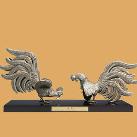 宇达青铜全铜摆件《银鸡》仿复制国礼 家居 装饰 工艺礼品 摆件