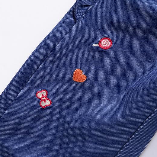 英氏-童衣类（秋）E1连针长裤,  浅牛仔蓝, 100CM 商品图3