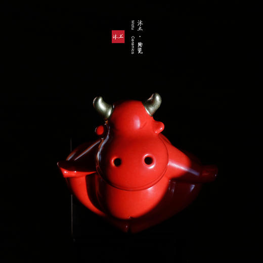 轻奢原创生肖牛“MOMO”陶瓷香器礼物摆件【下单赠价值29.9元炫彩杯】 商品图4