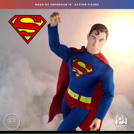 现货 Mego DC 蝙蝠侠 超人 14英寸 挂卡 可动人偶 商品图1