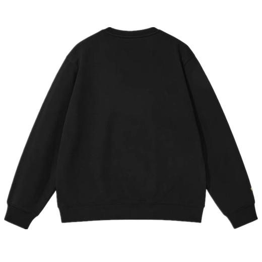 B1BFB3222太平鸟男装2021秋季新款黑色宽松刺绣圆领卫衣潮流外套 商品图1