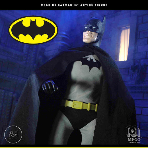 现货 Mego DC 蝙蝠侠 超人 14英寸 挂卡 可动人偶 商品图2