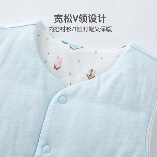 英氏婴儿马甲宝宝夹棉背心男居家服保暖上衣秋冬新款YZJGJ31003A 商品图1