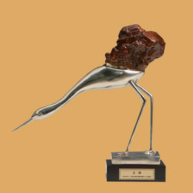 宇达青铜全铜摆件《立鹤》仿复制国礼 家居 装饰 工艺礼品 摆件