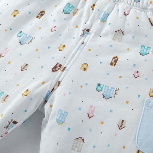 英氏婴儿保暖裤子宝宝夹棉居家服秋冬新款YZJHJ31012A 商品图1