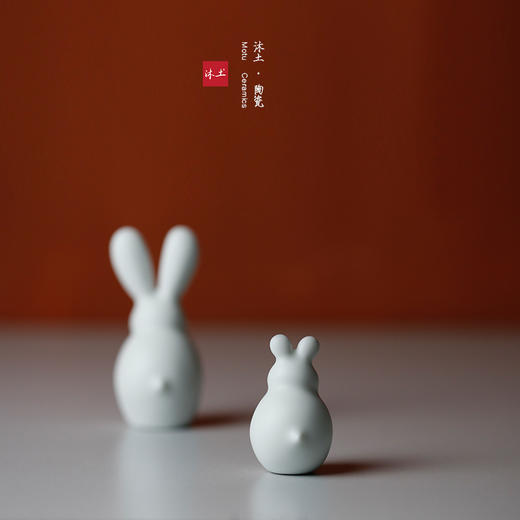原创经典萌兔“相依”系列陶瓷摆件礼物【下单礼盒装赠价值92元“漫步”萌猫黑白一对】 商品图5