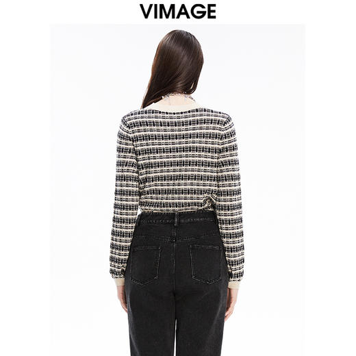 VIMAGE纬漫纪秋季新款显瘦舒适套头针织衫V1601203 商品图2
