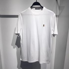 B1DAB3115太平鸟白色T恤2021秋季男装新款宽松全棉休闲青年体恤潮