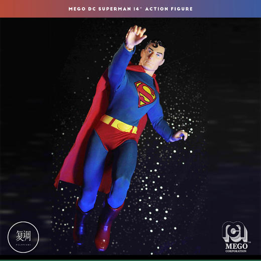 现货 Mego DC 蝙蝠侠 超人 14英寸 挂卡 可动人偶 商品图3