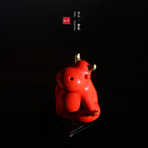 轻奢原创生肖牛“MOMO”陶瓷香器礼物摆件【下单赠价值29.9元炫彩杯】 商品图5