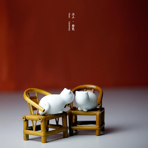 原创经典“外婆家的猫”系列陶瓷摆件礼物【下单赠价值29.9元炫彩杯】 商品图3