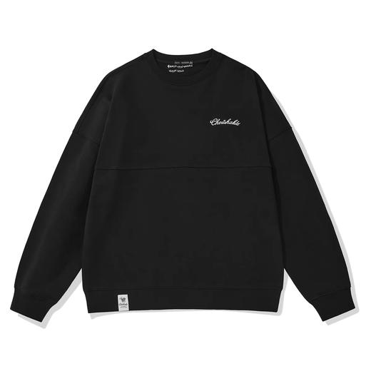 太平鸟男装 卫衣男字母黑色圆领外套秋装潮B1BFB3110 商品图0