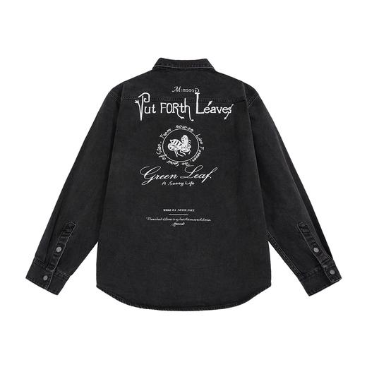 太平鸟男装 2021年秋季新款水洗牛仔衬衫男B1CHB3221 商品图3