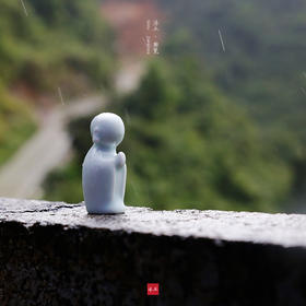 原创“禅意小法师”陶瓷修心礼物摆件【下单赠价值29.9元炫彩杯】