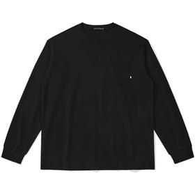 太平鸟男装 新款印花长袖t恤T黑色圆领上衣B1DCB3116