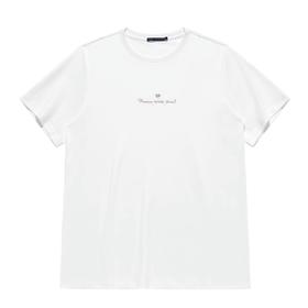 太平鸟男装 秋季新款金线刺绣时尚短袖T恤B1DAB3114