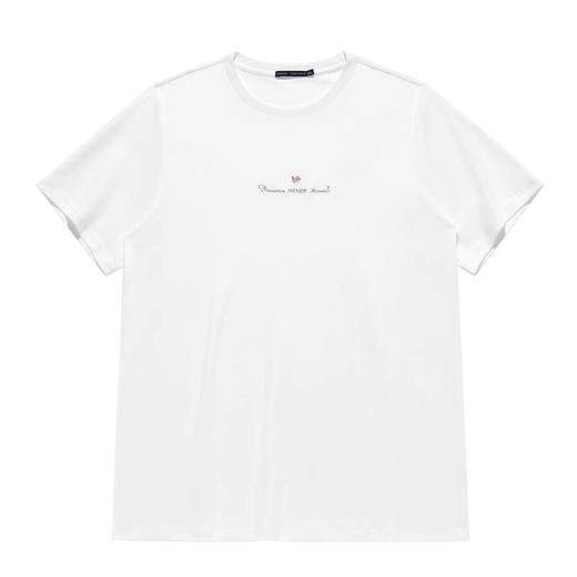 太平鸟男装 秋季新款金线刺绣时尚短袖T恤B1DAB3114 商品图0