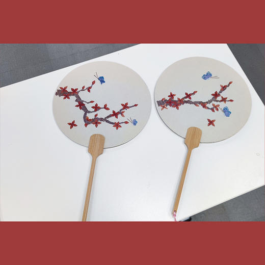 押花团扇-海棠 商品图0