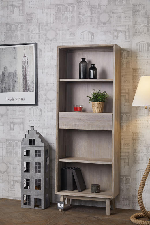 NS家居nsfurniture客厅进口实木玻璃书柜/橱柜/展示柜NSCB-MAD L02 商品图4