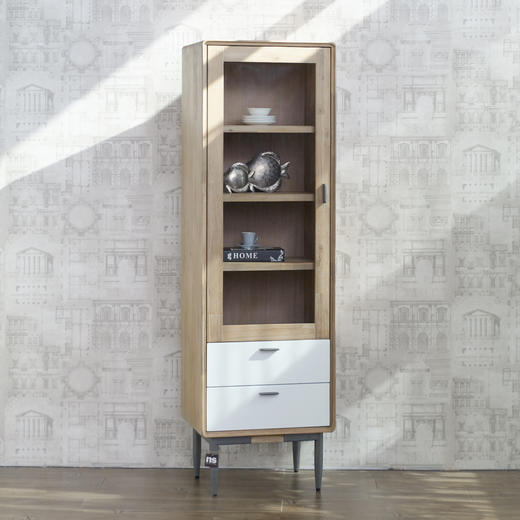 NS家居nsfurniture进口实木玻璃书柜/置物柜/展示柜NSCB-ALB WHT L03-100/60 商品图10