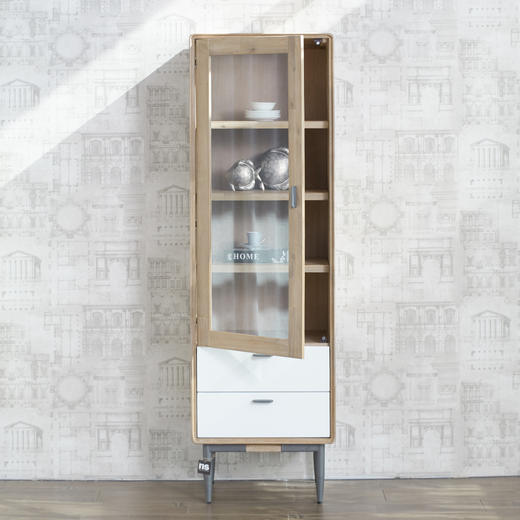 NS家居nsfurniture进口实木玻璃书柜/置物柜/展示柜NSCB-ALB WHT L03-100/60 商品图11