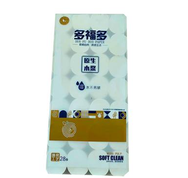 【35.9元/提】多福多原生木浆28卷10斤装卫生纸（1010414） 商品图0
