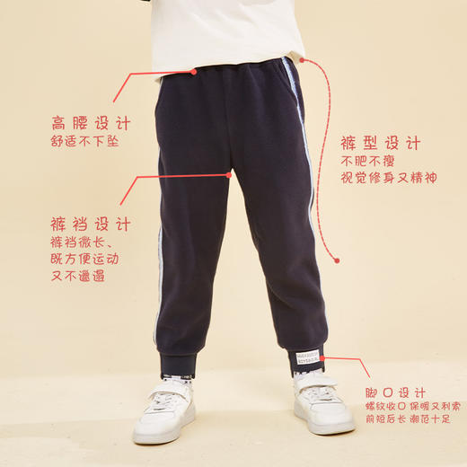 【常青藤专用】龙之涵反季清仓摇粒绒保暖卫裤 商品图3