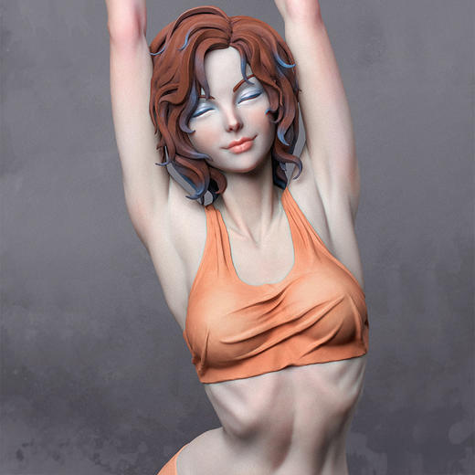 【现货发售】开天工作室×罗其胜雕像《小雅集•早安少女》艺术品雕塑摆件手办 商品图0