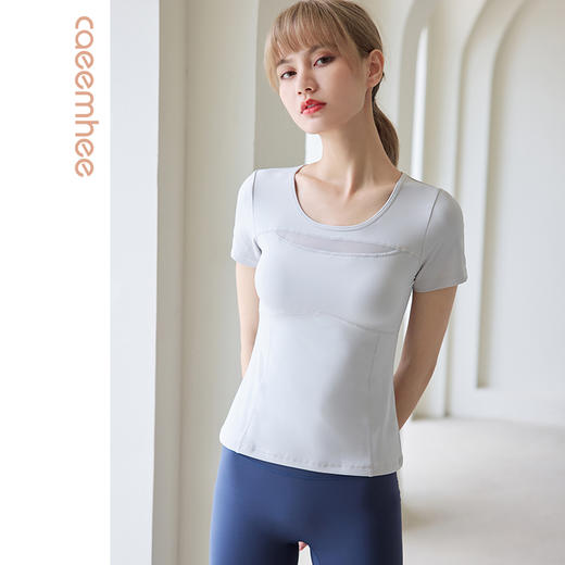 卡益裸感上衣短袖KN03398&长袖KN03598瑜伽服 商品图1