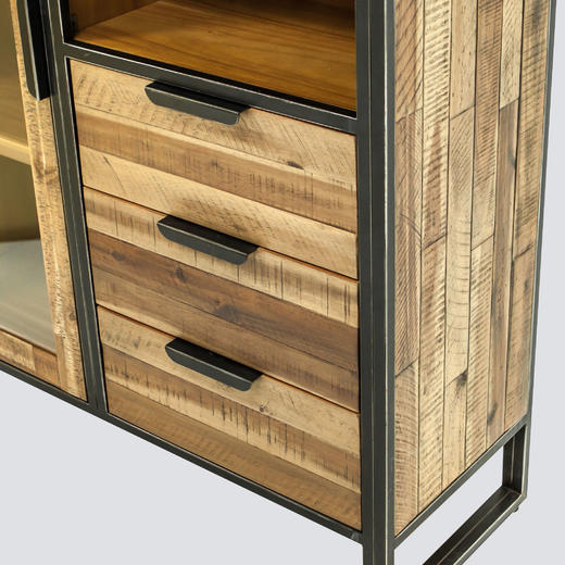 NS家居nsfurniture进口铁艺实木餐边柜书柜NSCB-ELE L04 商品图5