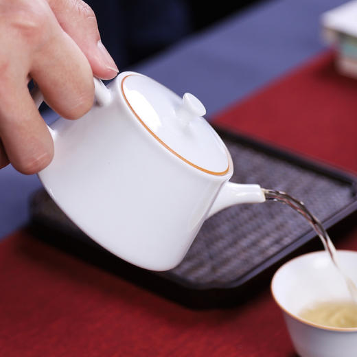 德化甜白瓷泡茶壶家用功夫茶具迷你简约带过滤茶道单壶陶瓷圆壶 商品图1
