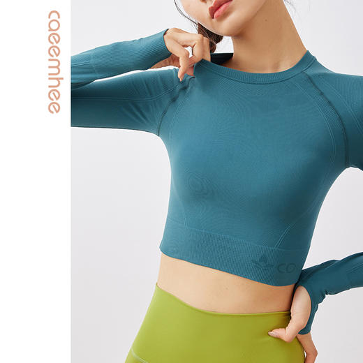 卡益套指运动瑜伽服长袖KX03949不可插胸垫 商品图3