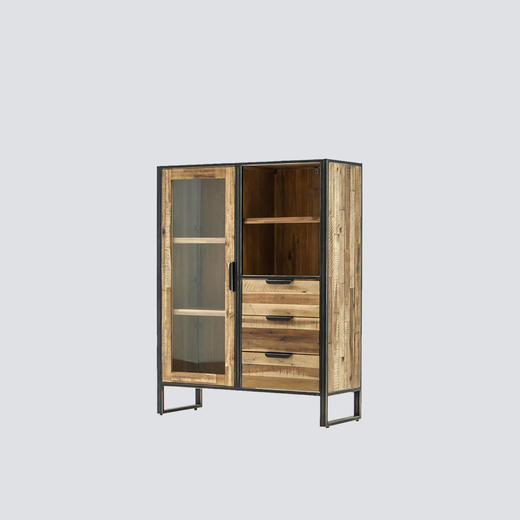 NS家居nsfurniture进口铁艺实木餐边柜书柜NSCB-ELE L04 商品图1