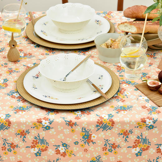 日暮丁香田园复古双层桌布 商品图1