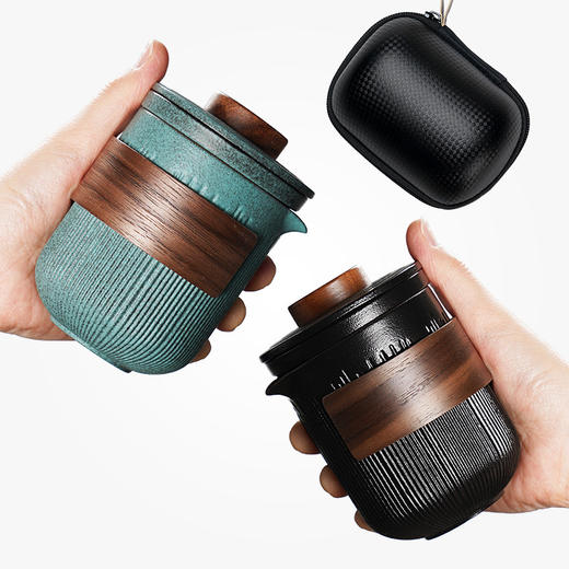 快客杯一壶一杯四人车载户外茶具1泡茶便携包式收纳功夫旅行套装 商品图2