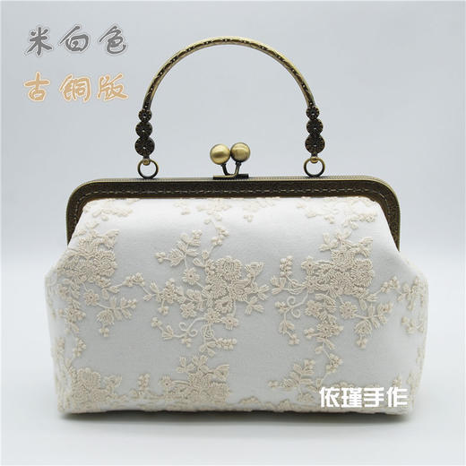 手作蕾丝手工旗袍汉服包 淑女复古手提斜挎包森系化妆包 商品图9