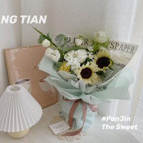 守护 奶油向日葵花束