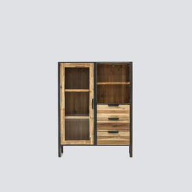NS家居nsfurniture进口铁艺实木餐边柜书柜NSCB-ELE L04