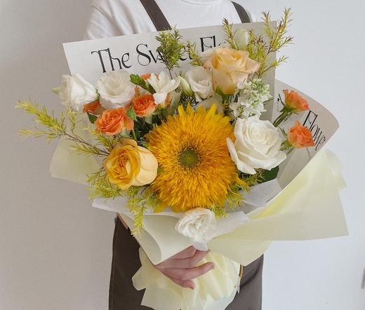 暖阳 泰迪向日葵花束 商品图0