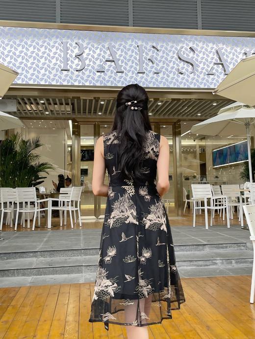 2S4823--泥金色绣花圆领连衣裙【浪漫觉醒《离骚》】 商品图5