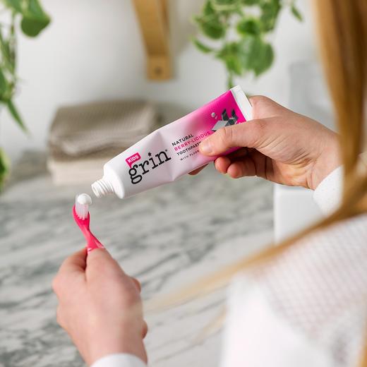 Grin天然防蛀儿童牙膏含氟（草莓味） 70g 6月+ 商品图5