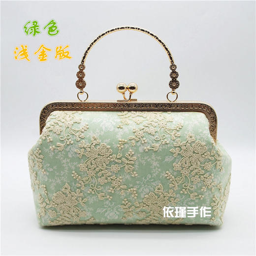 手作蕾丝手工旗袍汉服包 淑女复古手提斜挎包森系化妆包 商品图5