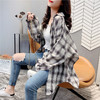 中长款格子衬衫女复古港味上衣2021年新款春秋季洋气网红衬衣外套 商品缩略图1