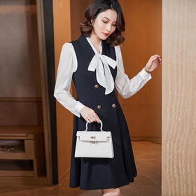 秋季新款职业装女连衣裙套装气质通勤马甲裙 MGG2099